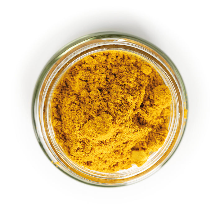 Curry Madras von oben ins Glas geschaut